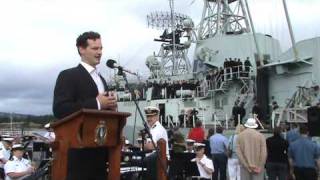 Ken Lavigne welcomes HMCS Winnipeg back to Canada  second song [upl. by Kopans]