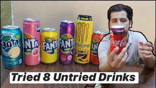 Tried 8 Untried Drinks Ever  Trying International Flavours  Untried Series [upl. by Nawuq773]