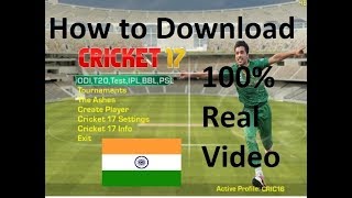 How to Download and Install Ea sports Cricket 17 for PC 100 full version [upl. by Brinn]