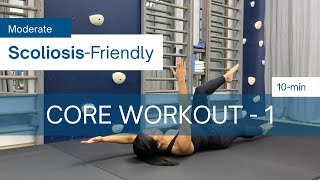 10Min ScoliosisFriendly Core Workout 1  Exercises to Support Your Spine [upl. by Moht885]