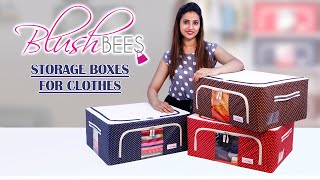 BlushBees Storage Boxes for Clothes  Foldable Living Boxes [upl. by Ahsinom706]