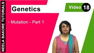 Genetics  Principles of Inheritance amp Variations  NEET  Mutation Part 1  Neela Bakore Tutorials [upl. by Norahc]