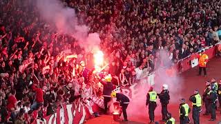 UNSEEN KOLN FANS  FIGHT WITH ARSENAL STEWARDS [upl. by Jerusalem]