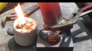 Casting a brass Skull in plaster [upl. by Atinar]