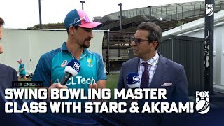 Swing bowling Masterclass with Wasim Akram and Mitch Starc  Fox Cricket [upl. by Elder]