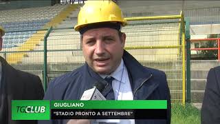 Giugliano lavori allo stadio De Cristofaro quotPronto a settembrequot [upl. by Nadbus]