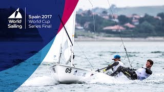 Full Mens 470 Medal Race from the World Cup Series Final in Santander 2017 [upl. by Derril143]