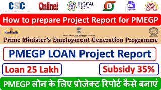 PMEGP लोन के लिए प्रोजेक्ट रिपोर्ट कैसे बनाएं  How to prepare Project Report for PMEGP Loan [upl. by Born]