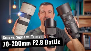 ULTIMATIVE 70200 F28 Battle Sigma 70200 F28 vs Sony 70200 GM2 vs Tamron 70180mm F28 G2 [upl. by Nazler827]