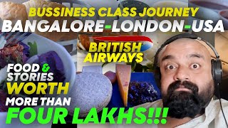 വിമാനത്തിലെ ഉപ്പാവും ഇഡ്ലീം ദോശേം  British Airways Business Class from Bangalore  London  USA [upl. by Leinahtam]