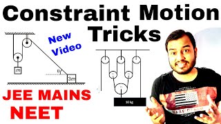 Tricks for Constraint Motion  Laws Of Motion 07 for IIT JEE MAINS  JEE ADVANCE  NEET [upl. by Goeselt]