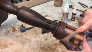 REPAIR MAHOGANY CANDLESTAND CIRCA 1810  PART 12 ANTIQUE RESTORATION [upl. by Gerald56]