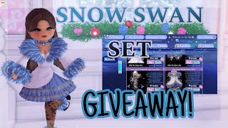 CLOSED SNOW SWAN SET GIVEAWAY  Royale high Roblox [upl. by Horwath]