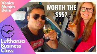 Brand New Lufthansa A350900 Business Class Review Munich  Delhi [upl. by Suinotna]