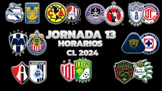 HORARIOS CANALES Y FECHAS DONDE VER LA JORNADA 13  LIGA MX CLAUSURA 2024 [upl. by Lebazi700]