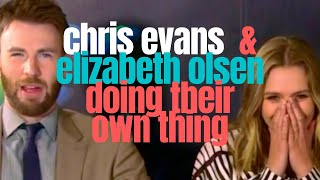 chris evans and elizabeth olsen doing their own thing [upl. by Ixel]