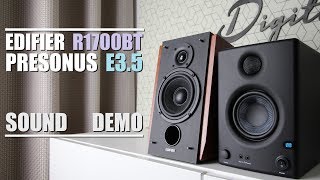 Presonus Eris E35 vs Edifier R1700BT  Sound Demo w Bass Test [upl. by Barnabe]