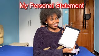 Reading my personal statement AFRICAN STUDENT [upl. by Notle]