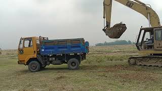 Caterpillar Excavator loading dump truckexcavator working [upl. by Nnahgem]