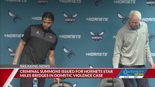 Criminal summons issued for Hornets forward Miles Bridges records show [upl. by Groscr619]