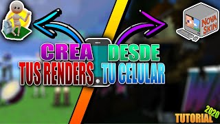 Crea tus propios RENDERS DE MINECRAFT desde CELULAR ¡2020TUTORIAL [upl. by Fredette]