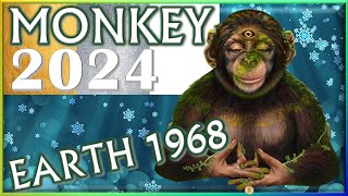 Monkey Horoscope 2024  Earth Monkey 1968  January 30 1968 to February 16 1969 [upl. by Tindall]