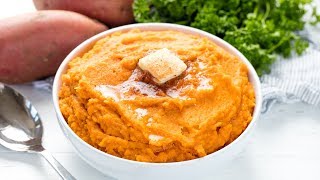 How to Make Cinnamon Honey Butter Mashed Sweet Potatoes [upl. by Boonie]