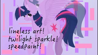 MLP Speedpaint  Twilight Sparkle LINELESS BEGINNER [upl. by Odey]