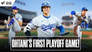 OHTANIS HISTORIC PLAYOFF DEBUT Dodgers Rotation Shift for Game 1 vs Padres  Baseball BarBCast [upl. by Norbie45]