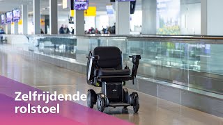 Unieke pilot met zelfrijdende rolstoel op Schiphol [upl. by Leotie]