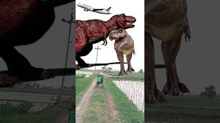 Big Dinosaur Chase Baby TRex Chasing part408 dinosaur shorts jurassic dinosaurs youtubeshorts [upl. by Gautea]