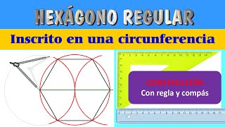 Hexágono regular inscrito en una circunferencia  Hexágono regular como se construye  quidimat [upl. by Edveh]