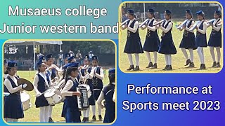 Musaeus college junior western band performance at annual sports meet 2023 [upl. by Eiznekcam594]