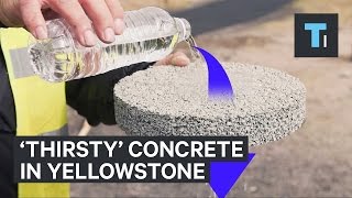 Yellowstone is using thirsty concrete that absorbs 50 gallons of water a minute [upl. by Idnahk]