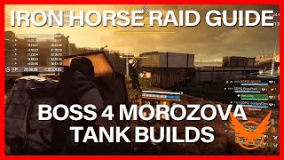 TU101 IRON HORSE RAID GUIDE BOSS 4 TANK BUILDS GUIDE THE DIVISION 2 [upl. by Fiona]