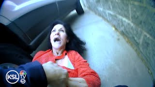 BODY CAM Bountiful police officer fractures womans jaw during 2020 arrest lawsuit states [upl. by Tsai]