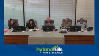 1012024 Hyland Hills Park amp Recreation Board of Directors Meeting Live Stream [upl. by Yadsnil786]