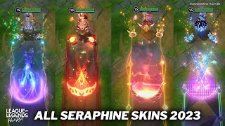 All Seraphine Skins 2023 Wild Rift  Outdated [upl. by Cohbath]