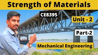 Strength of Materials for Mechanical Engineers SOM CE8395 Unit2 Part2 Mech [upl. by Aseena64]