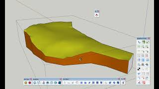 Terraced terrain to sloped terrain  SketchUp [upl. by Eimmak685]