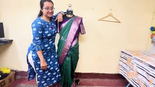 Saree Draping  How to drape a pre pleated Saree sareedraping sareelovers sareedrapetime [upl. by Jyoti]