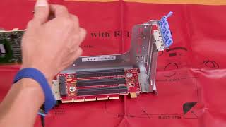 Lenovo ThinkSystem SR650 V2 installing a PCIe adapter and riser card [upl. by Ikilisav]