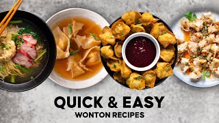 Super Quick amp SUPER EASY Wonton Recipes  Marion’s Kitchen [upl. by Annerb788]