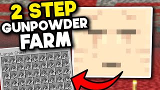 Easiest GUNPOWDER Farm Minecraft Bedrock 121  Java [upl. by Ahsiekyt848]