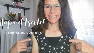 Cómo tapar el escote de un vestido Tutorial fácil de Costura 😍💞 [upl. by Malynda674]