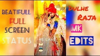 Peeche Barati Aage Band Baaja  Dulhe Raja  Full Screen Status  By Mk Edits [upl. by Normandy]