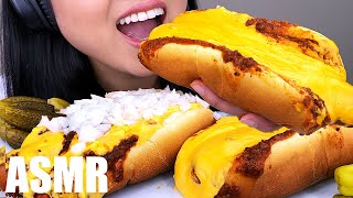 ASMR GIANT CHEESY SPICY CHILI HOT DOG from 7ELEVEN  ASMR Phan [upl. by Feingold]