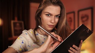 ASMR Sketching You Walking All Around Photoshoot Measuring Your Face Brushing Your Face [upl. by Kylander902]