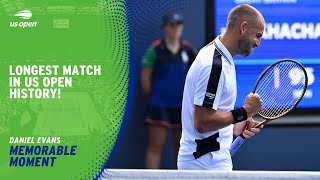 Dan Evans Wins Longest Match in US Open HISTORY  2024 US Open [upl. by Yblek]