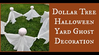 Dollar Tree Halloween Yard Ghost Decoration [upl. by Yenmor]